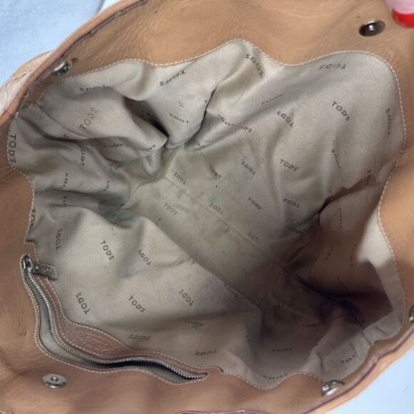 Tod's Womens Cowhide Calf Leather Shade Shopping Media Shoulder Tote Bag Brown - Picture 14 of 16